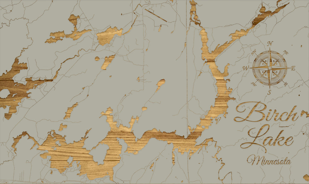 FP0932 - Birch Lake, MN Engraved Map (Standard)