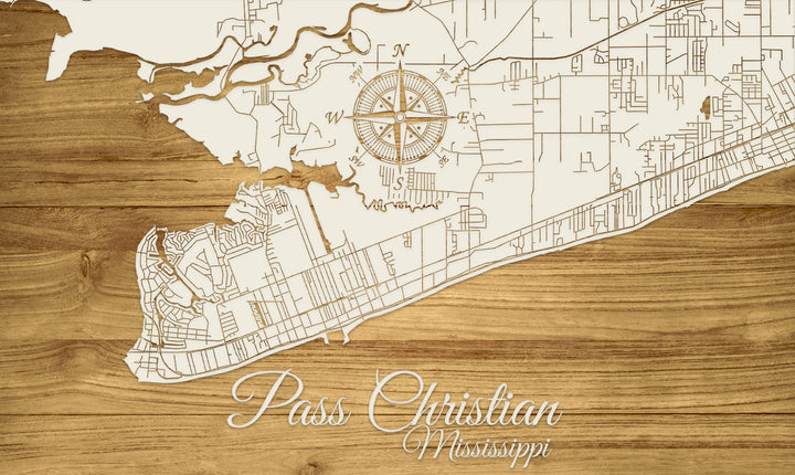 FP1234 - Pass Christian, MS Engraved Map (Standard)