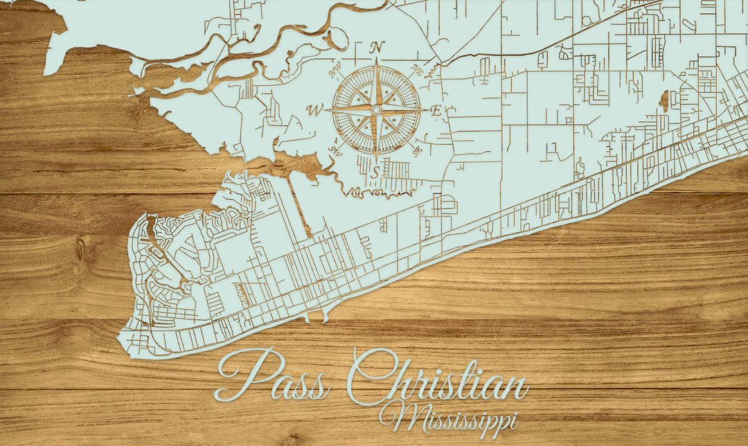 FP1234 - Pass Christian, MS Engraved Map (Standard)