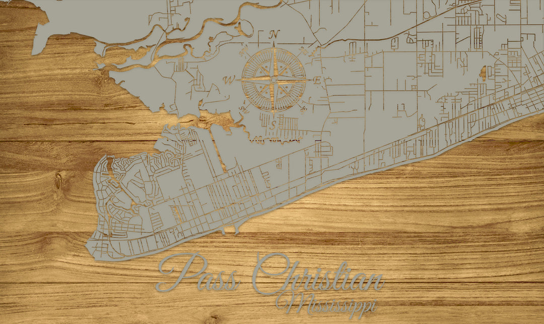 FP1234 - Pass Christian, MS Engraved Map (Standard)
