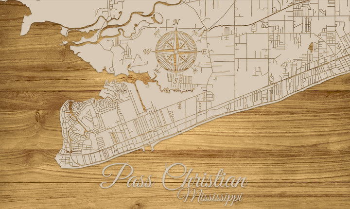 FP1234 - Pass Christian, MS Engraved Map (Standard)