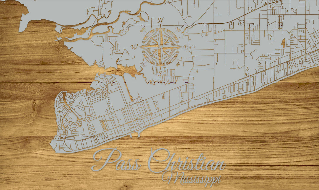 FP1234 - Pass Christian, MS Engraved Map (Standard)