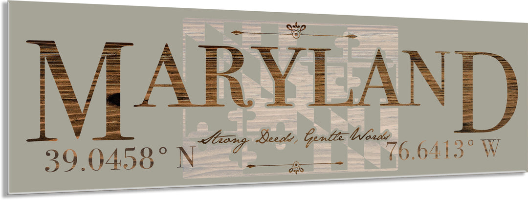 FP1354 - Maryland, MD Engraved Stick (Bronze)