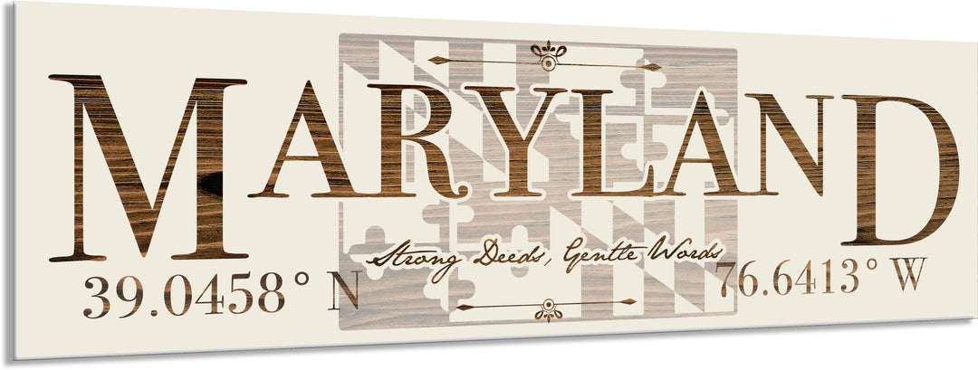 FP1354 - Maryland, MD Engraved Stick (Bronze)