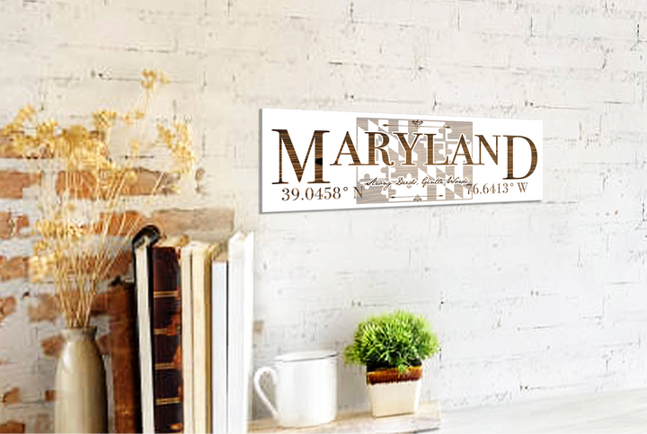 FP1354 - Maryland, MD Engraved Stick (Bronze)