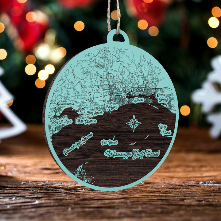 FP0874 - Mississippi Gulf Coast, MS Engraved Ornament (Standard)