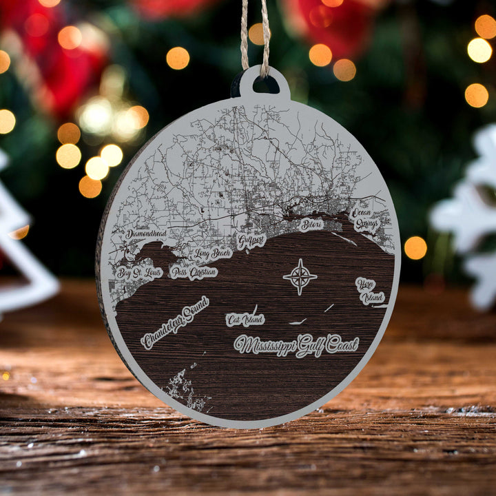 FP0874 - Mississippi Gulf Coast, MS Engraved Ornament (Standard)