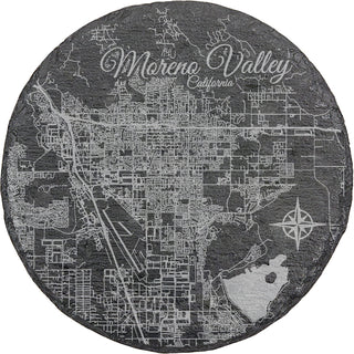 Moreno Valley, California Round Slate Coaster
