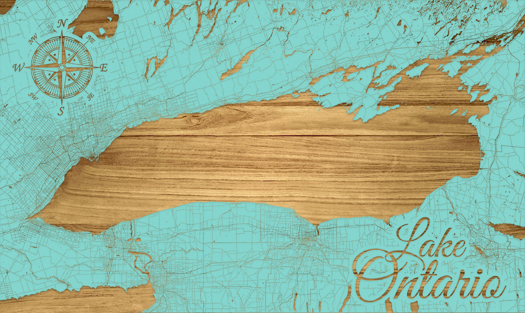 FP1496 - Lake Ontario, ON Engraved Map (Standard)