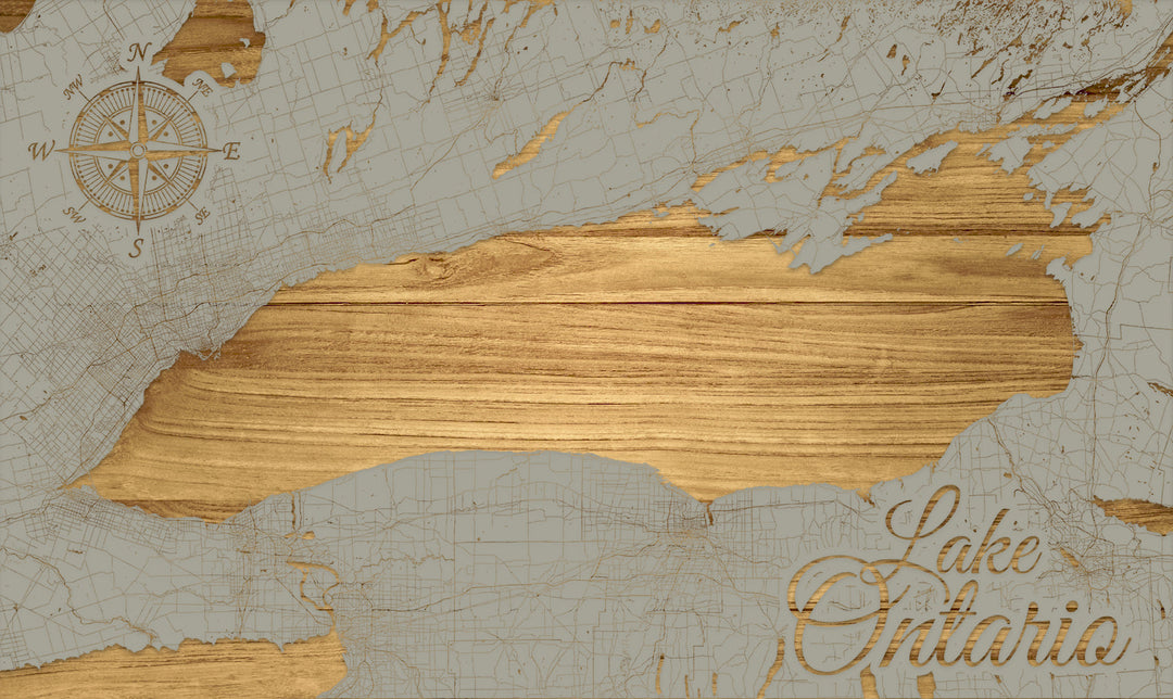 FP1496 - Lake Ontario, ON Engraved Map (Standard)