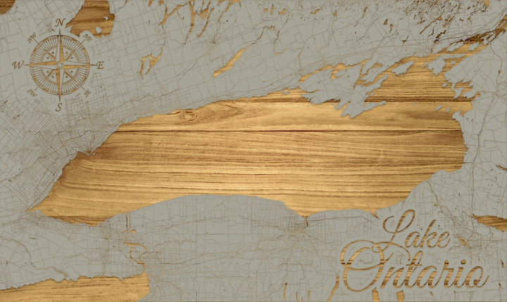 FP1496 - Lake Ontario, ON Engraved Map (Standard)
