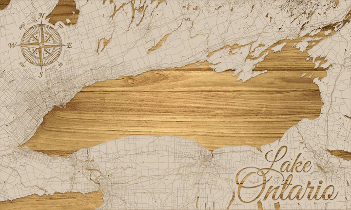 FP1496 - Lake Ontario, ON Engraved Map (Standard)