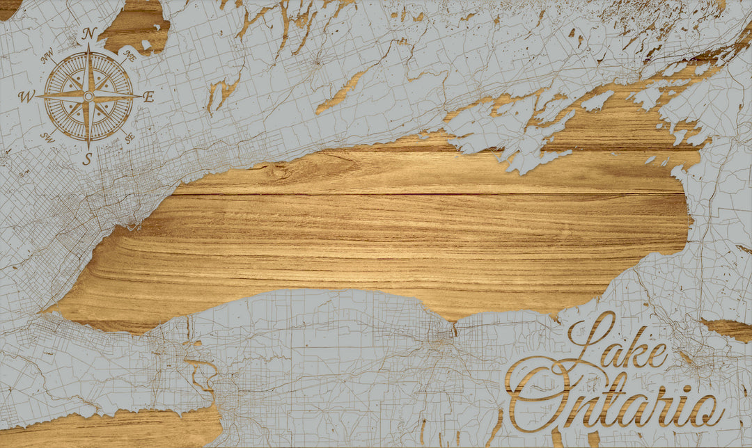 FP1496 - Lake Ontario, ON Engraved Map (Standard)