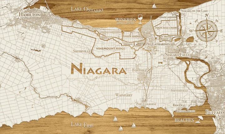 FP0875 - Wine Appellations Engraved Map (Standard)