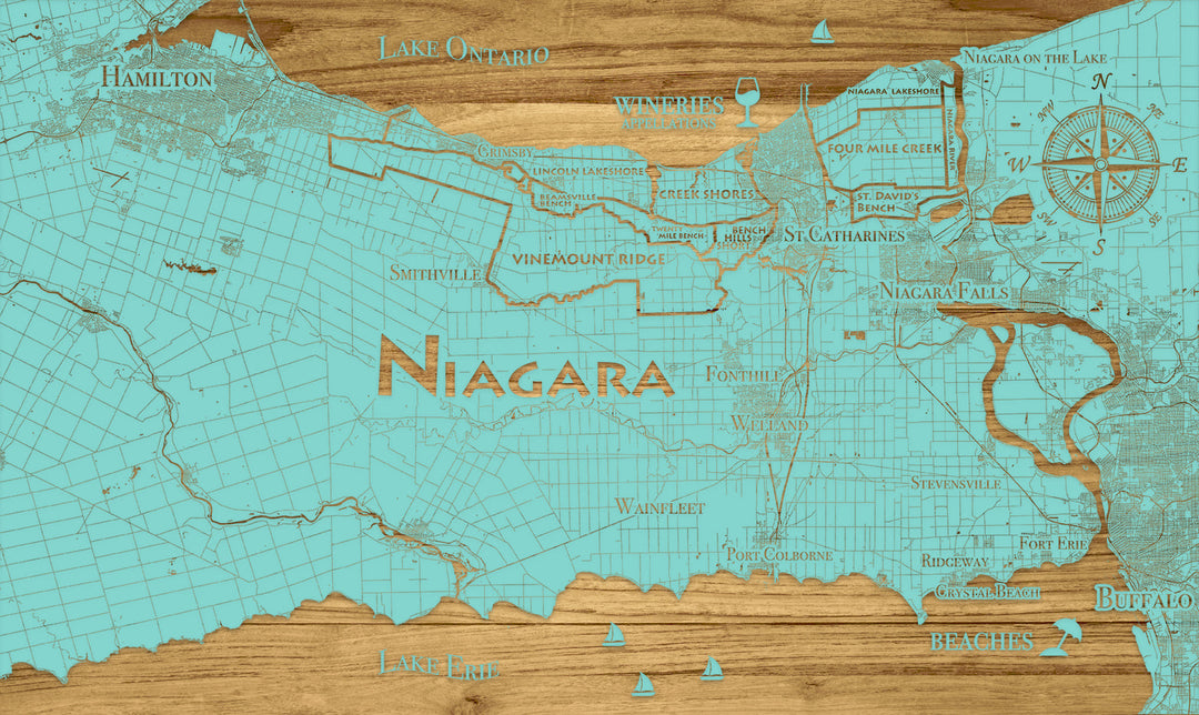 FP0875 - Wine Appellations Engraved Map (Standard)
