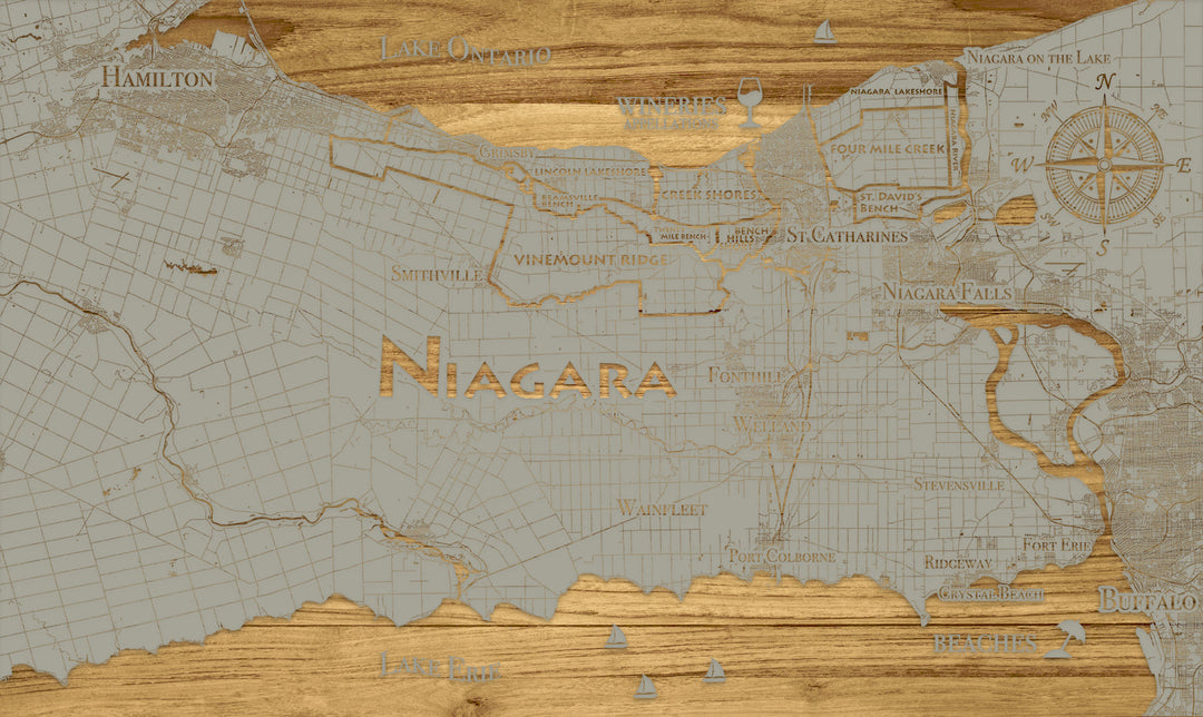 FP0875 - Wine Appellations Engraved Map (Standard)