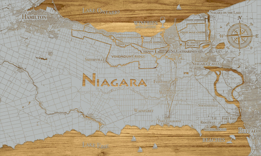 FP0875 - Wine Appellations Engraved Map (Standard)