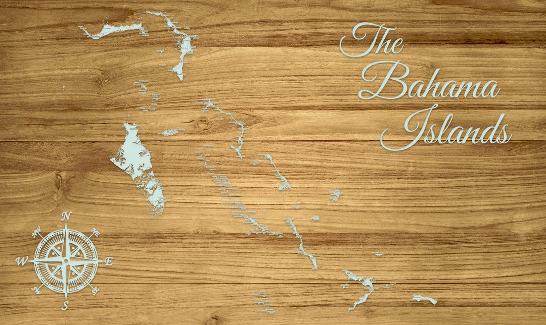 FP1010 - Bahamas Labels Engraved Map (Standard)
