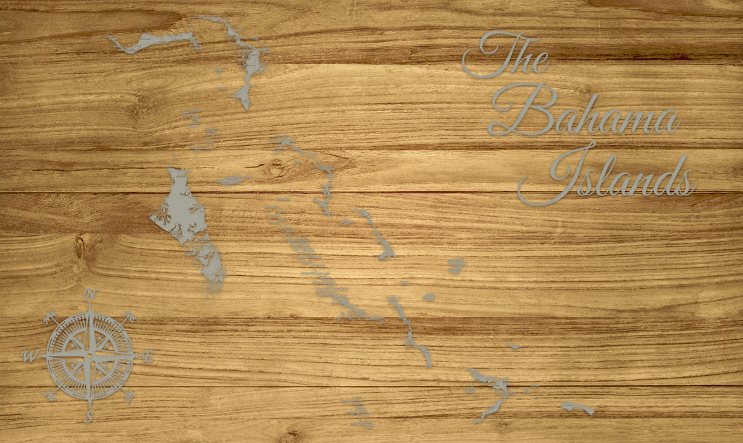 FP1010 - Bahamas Labels Engraved Map (Standard)