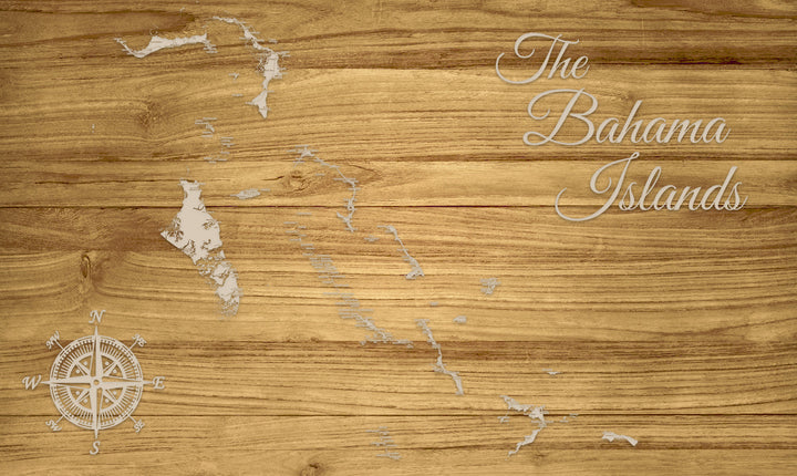 FP1010 - Bahamas Labels Engraved Map (Standard)