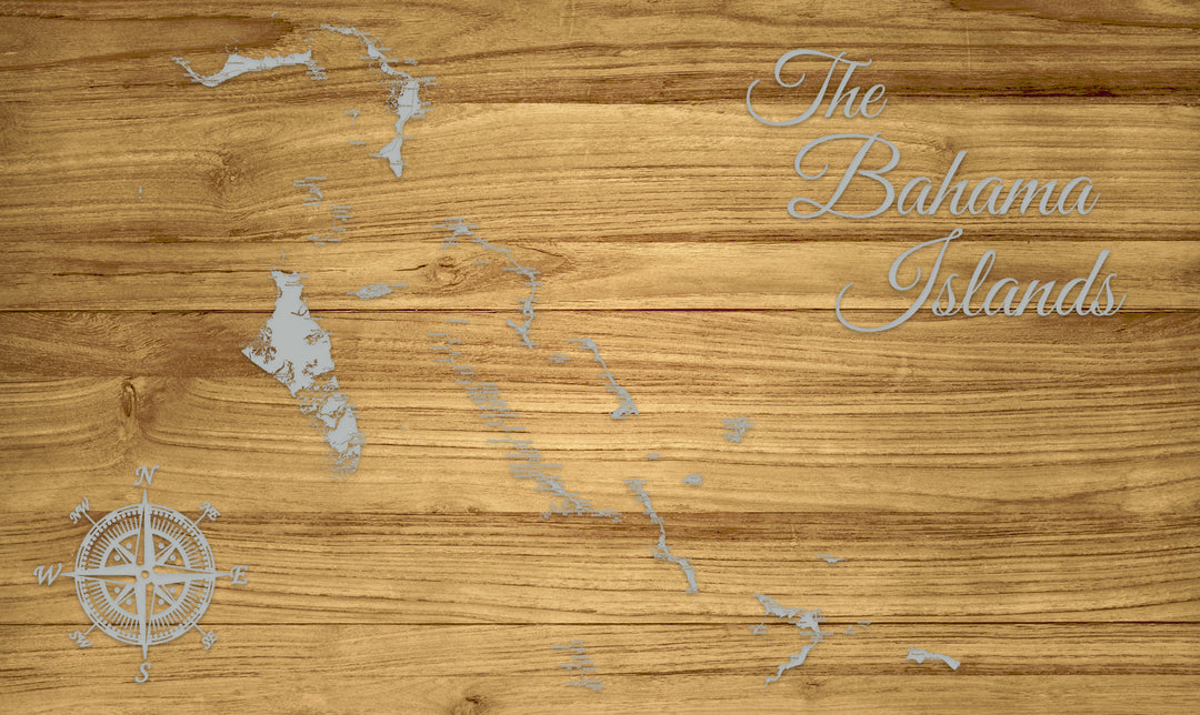 FP1010 - Bahamas Labels Engraved Map (Standard)