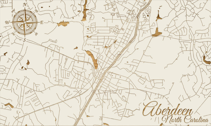 FP1449 - Aberdeen, NC Engraved Map (Standard)