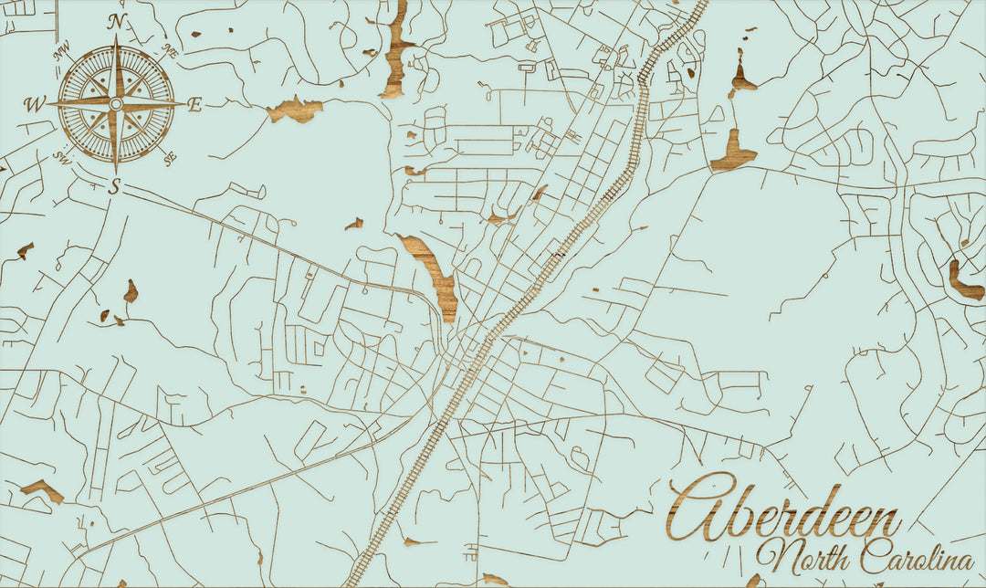 FP1449 - Aberdeen, NC Engraved Map (Standard)