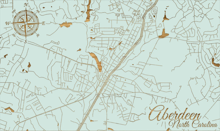 FP1449 - Aberdeen, NC Engraved Map (Standard)