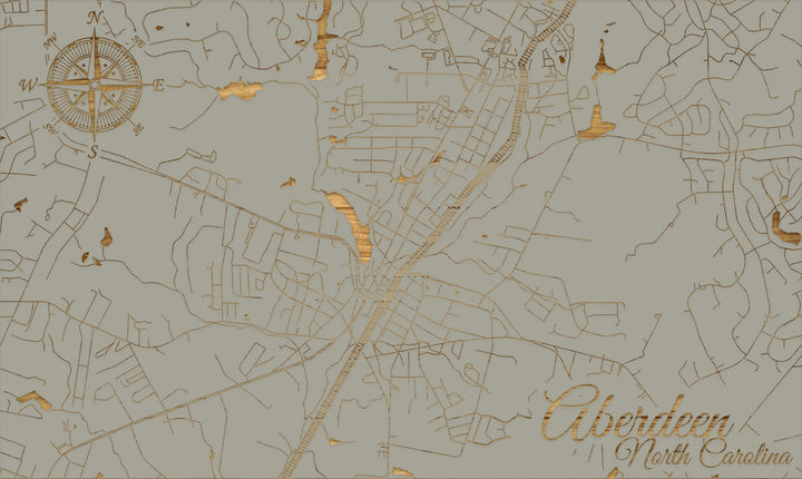 FP1449 - Aberdeen, NC Engraved Map (Standard)