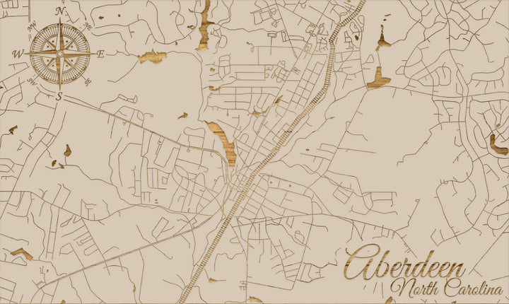 FP1449 - Aberdeen, NC Engraved Map (Standard)