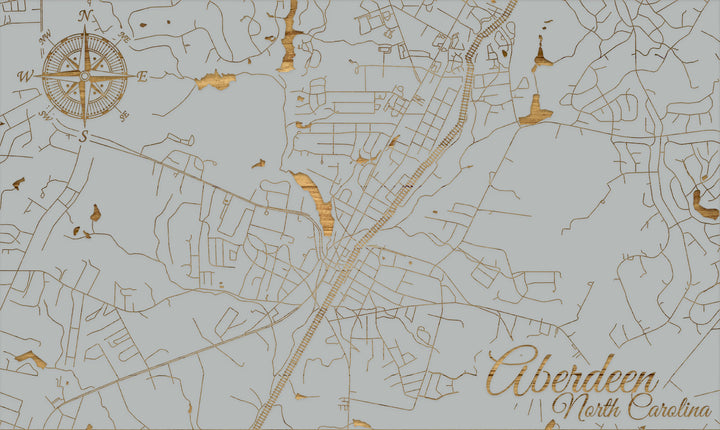 FP1449 - Aberdeen, NC Engraved Map (Standard)