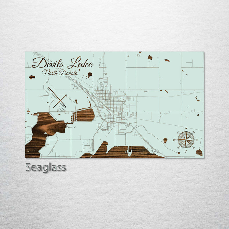 Devils Lake, North Dakota Street Map by Fire & Pine