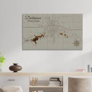 Dickinson, North Dakota Street Map