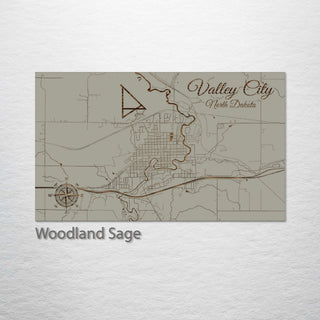 Valley City, North Dakota Street Map