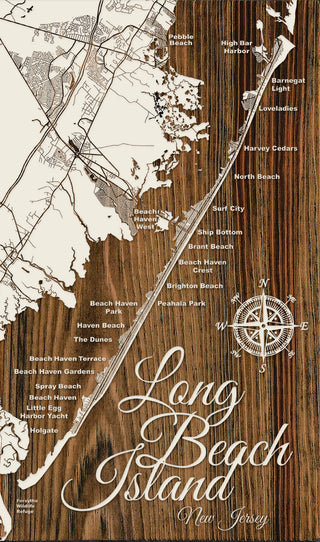 Long Beach Island (Lee), New Jersey Street Map