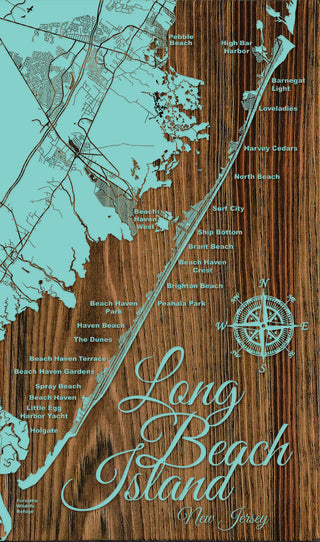 Long Beach Island (Lee), New Jersey Street Map