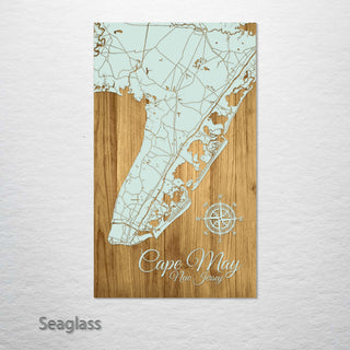 Cape May, NJ Engraved Map