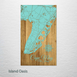 Cape May, NJ Engraved Map
