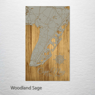 Cape May, NJ Engraved Map
