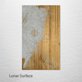 The Jersey Shore, NJ Engraved Map