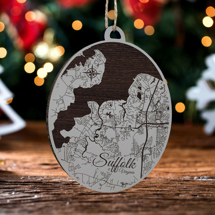 FP0528 - N Suffolk, VA Engraved Ornament (Standard)
