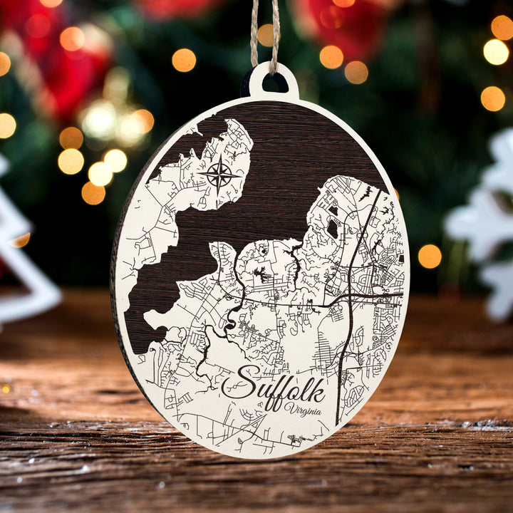 FP0528 - N Suffolk, VA Engraved Ornament (Standard)