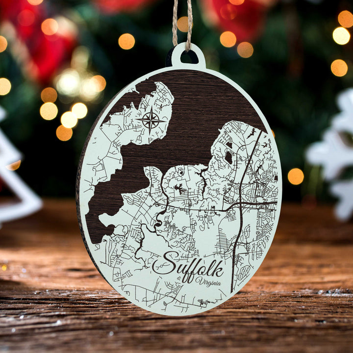 FP0528 - N Suffolk, VA Engraved Ornament (Standard)