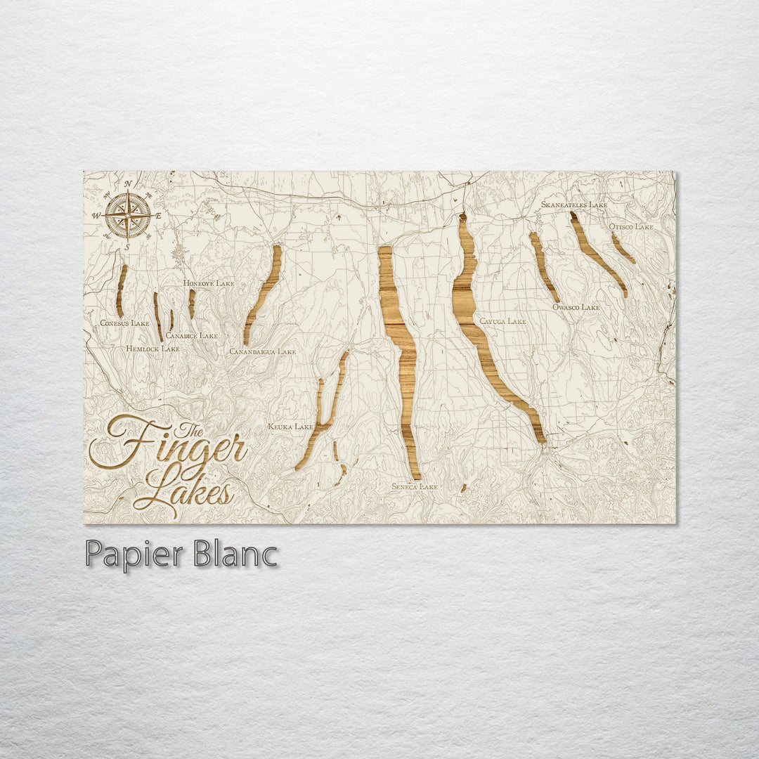 Finger Lakes, New York Engraved Map (Standard)