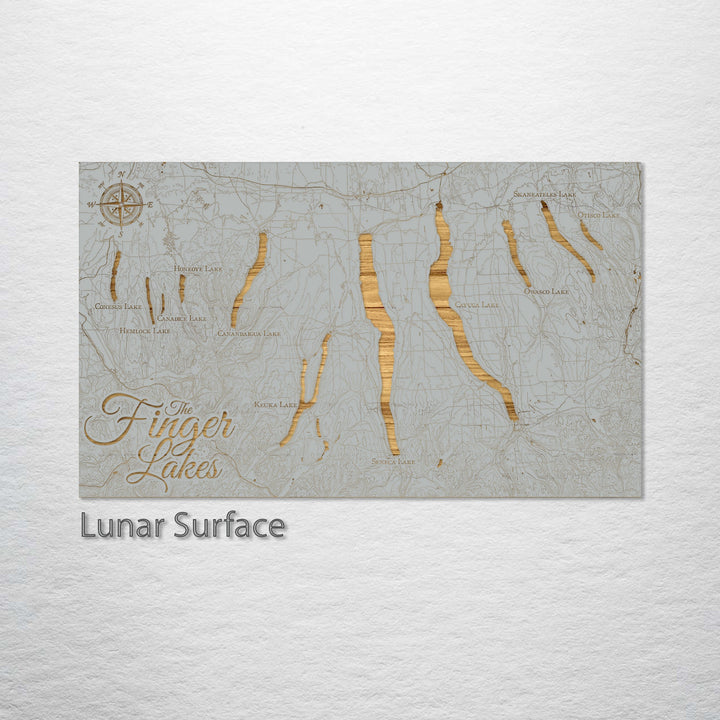 Finger Lakes, New York Engraved Map (Standard)