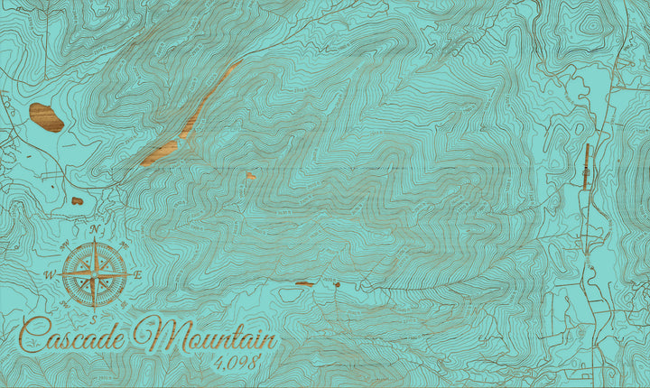 FP1112 - Cascade Mountain, New York (SCH-3X) Engraved Map (Silver)