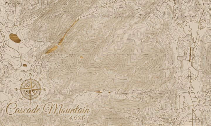 FP1112 - Cascade Mountain, New York (SCH-3X) Engraved Map (Silver)