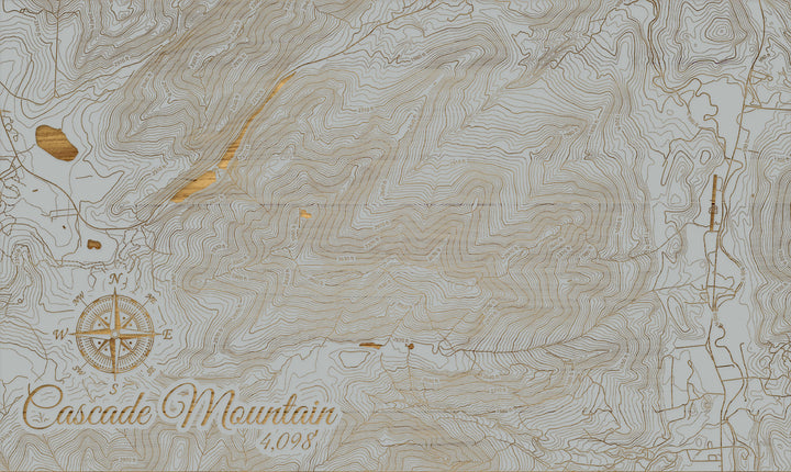 FP1112 - Cascade Mountain, New York (SCH-3X) Engraved Map (Silver)