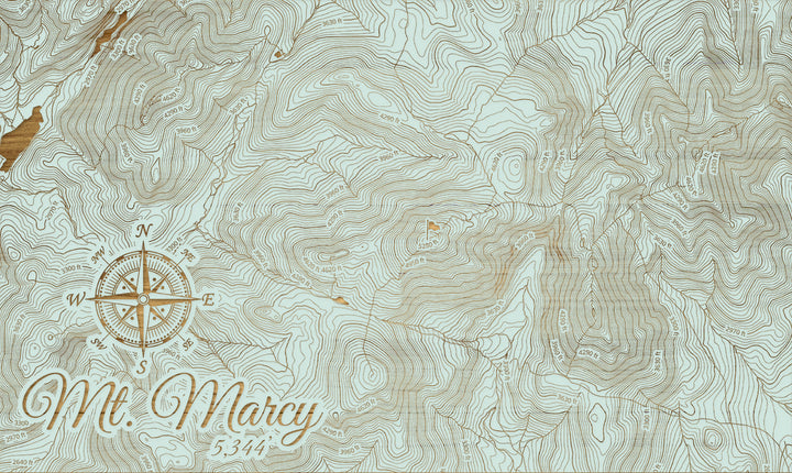 FP1112 - Mt. Marcy, New York (SCH-3X) Engraved Map (Silver)