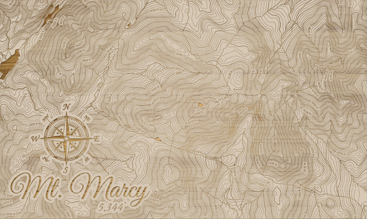 FP1112 - Mt. Marcy, New York (SCH-3X) Engraved Map (Silver)
